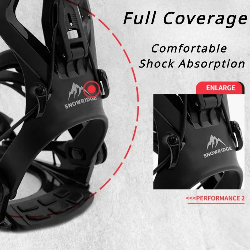 NNEOBA 2025 Adjustable Snowboard Bindings with Quick Release Buckle-4