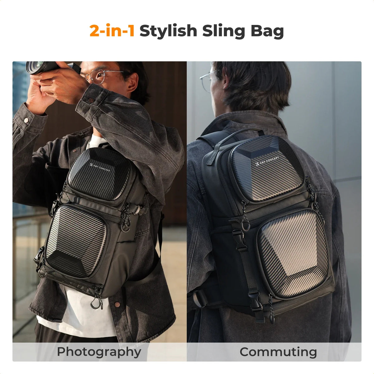 NNEOBA 10L Hardshell Camera Sling Bag Grey-2