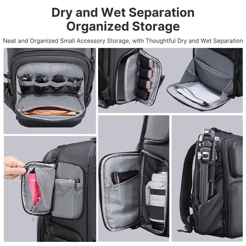 NNEOBA 35L Hardshell Camera Backpack Black-3