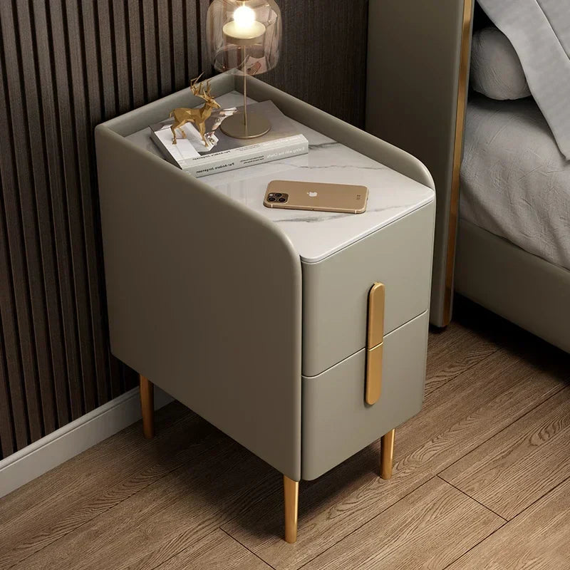 NNEOBA Smart Narrow Nightstand - Wireless Charging, Modern Design-1