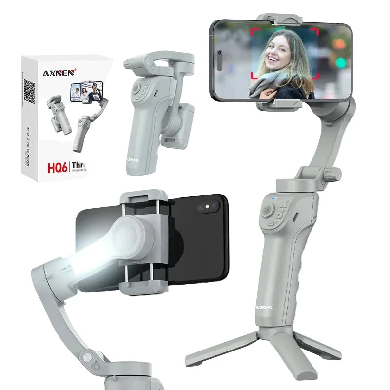 NNEOBA HQ6 3-Axis Gimbal Stabilizer with Fill Light-0
