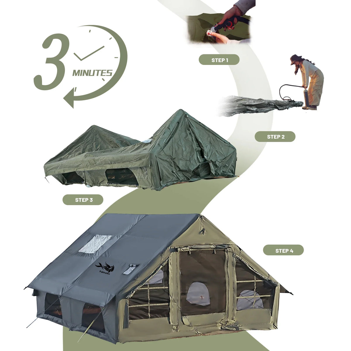 Inflatable Camping Tent for 4–8 People-1