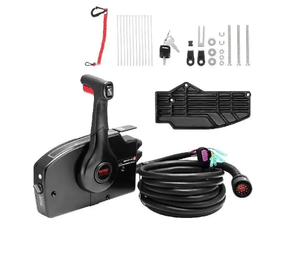 NNEOBA Boat Throttle Control Side Mounted Outboard Remote Box-0