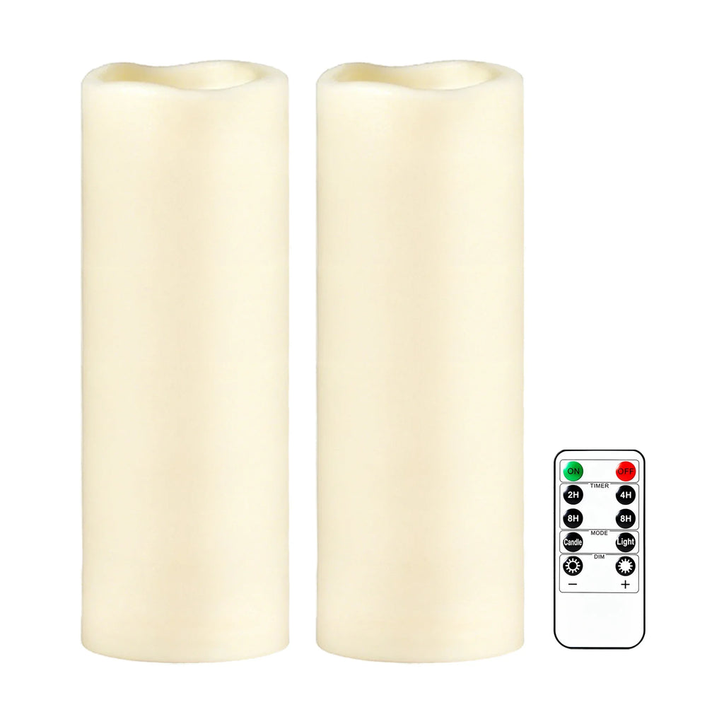 Waterproof Flameless LED Pillar Candles Set-4