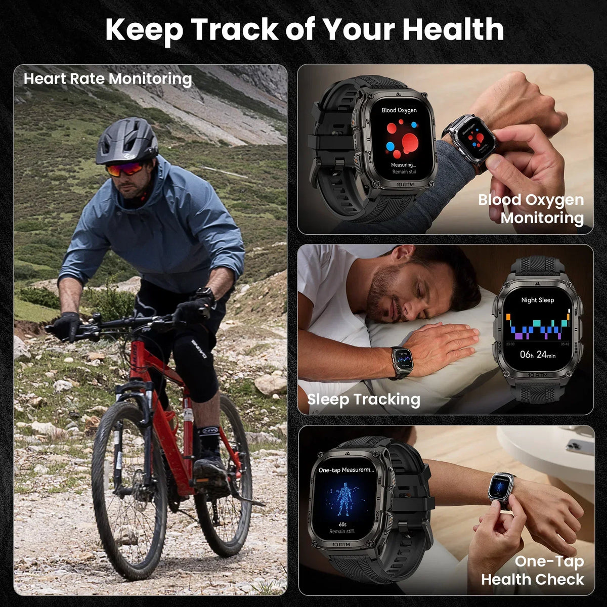 NNEOBA Tank M4 GPS Smartwatch Stainless Steel-2