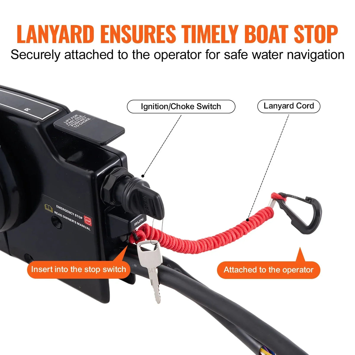 NNEOBA Boat Throttle Control Side Mounted Outboard Remote Box-4