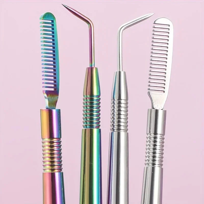 Professional Lash & Brow Tool - Precision Lift, Tint & Define with Stainless Steel Separator Eyelash care Comb Beauty Tools