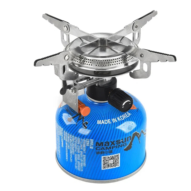 Camping Gas Stove Head Split-Type Butane Stove Silver-1