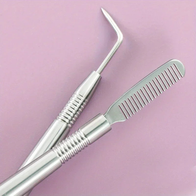 Professional Lash & Brow Tool - Precision Lift, Tint & Define with Stainless Steel Separator Eyelash care Comb Beauty Tools