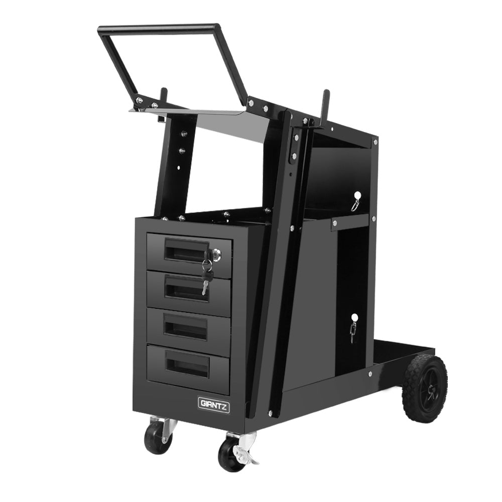 NNEDSZ 4 Drawer Welding Trolley - Black-0