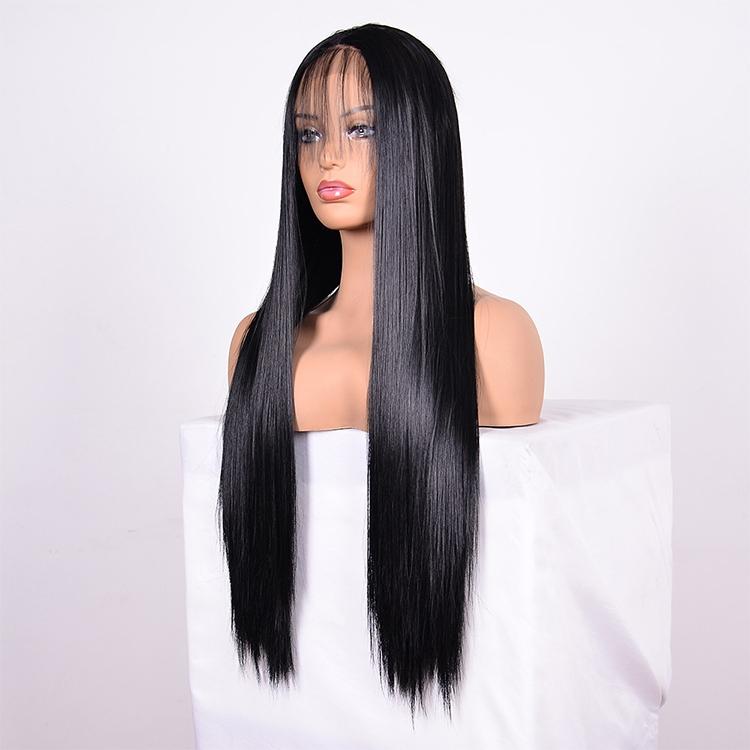 NNEIDS 1 Style Straight Lace Front Human Hair Wig - 16-0