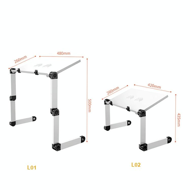 NNEIDS Portable Folding Laptop Desk With Adjustable Height And Storage-2