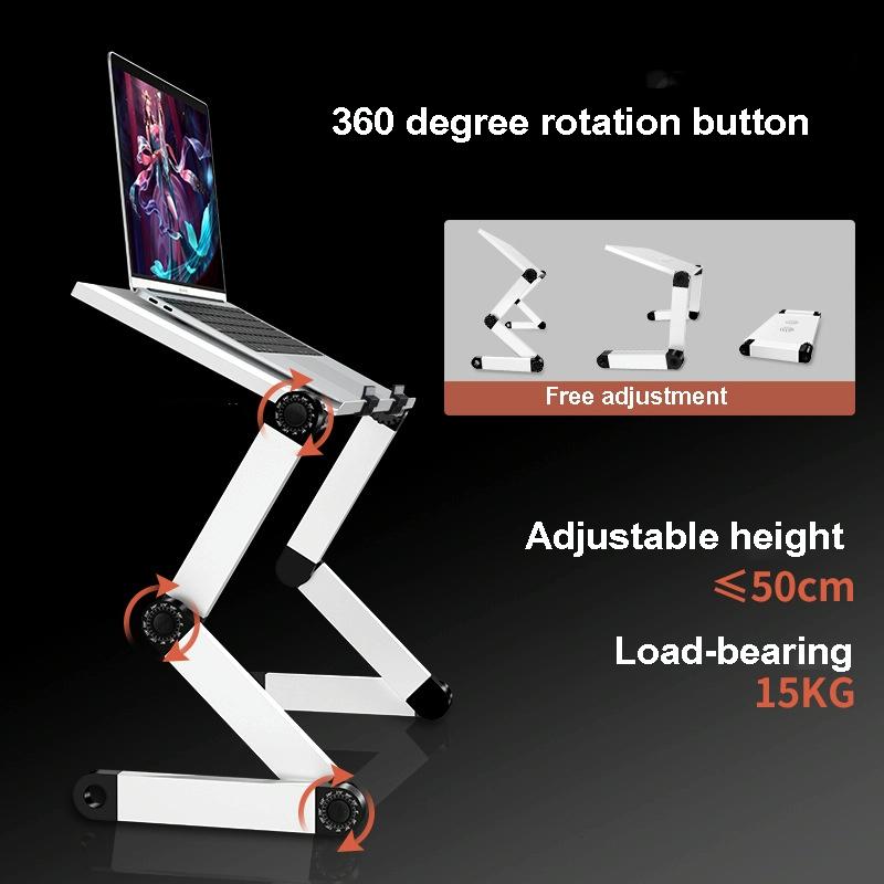 NNEIDS Portable Folding Laptop Desk With Adjustable Height And Storage-4