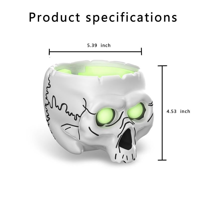 NNEIDS 5-Piece Skull Desktop Stand For Apple Home Pod Mini - White-3