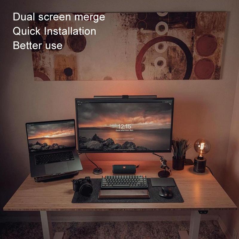 NNEIDS Rotatable Dual Screen Laptop Stand For Desktop-1