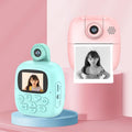 NNEIDS 32G Pink Cartoon Kids Camera With Rotating Lens - A18 Hd-0