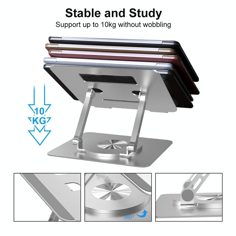 NNEIDS Foldable Rotating Laptop Cooling Stand - Multifunctional-0