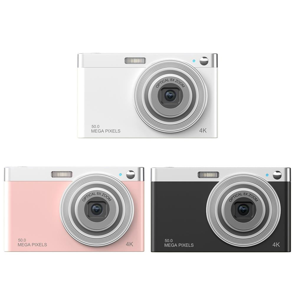 NNEIDS 4K 8X Optical Zoom Telescopic Lens Digital Camera - White 2.88 Inch-0