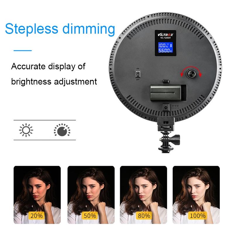 NNEIDS Intelligent Circular Led Photography Fill Light - Digital Display-3