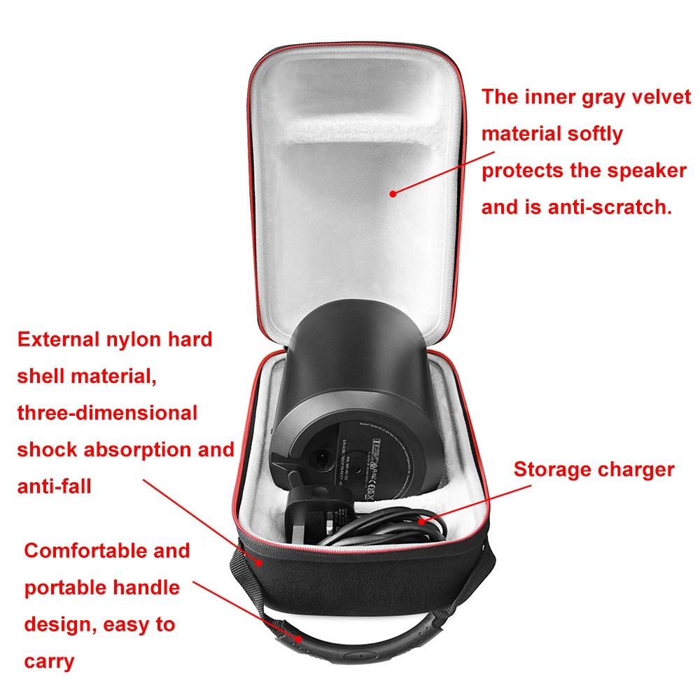 NNEIDS Shock-Absorbing Protective Bag For Sonos Era100 Speaker - Black-1