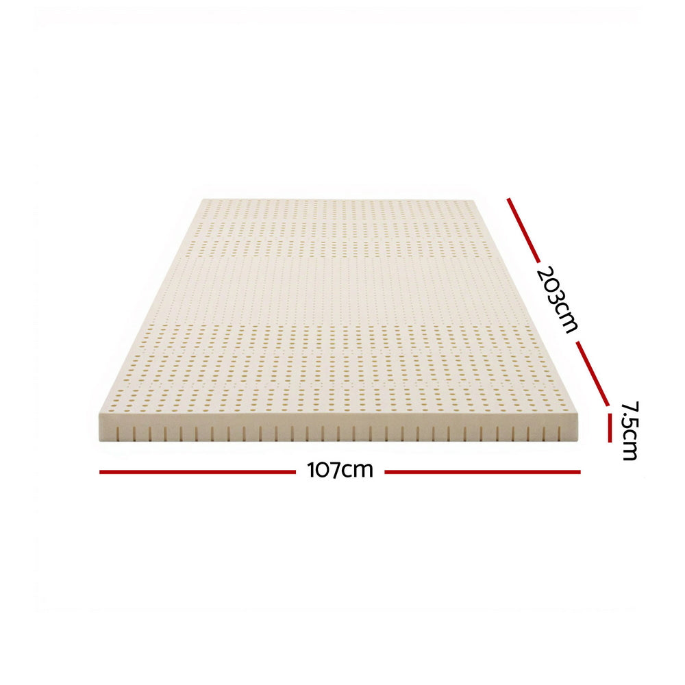 Giselle Bedding Latex Mattress Topper 7.5cm King Single-1