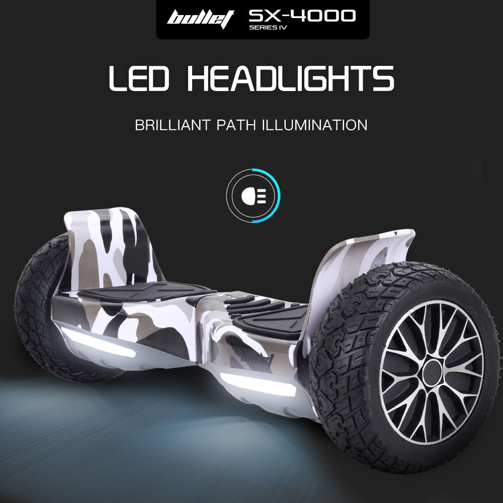 NNEMB SX-4000 Hoverboard Scooter, 8.5' Wheels, 700W Brushless, Superior Self Balancing System, UL Certified, LED Lights, Carry Bag, Camo-3
