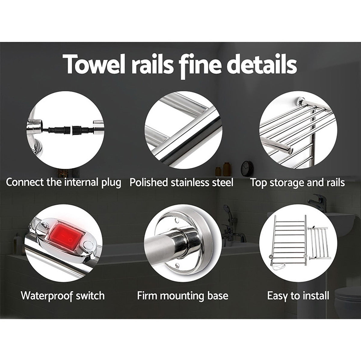 NNEDSZ Electric Heated Towel Rail-4