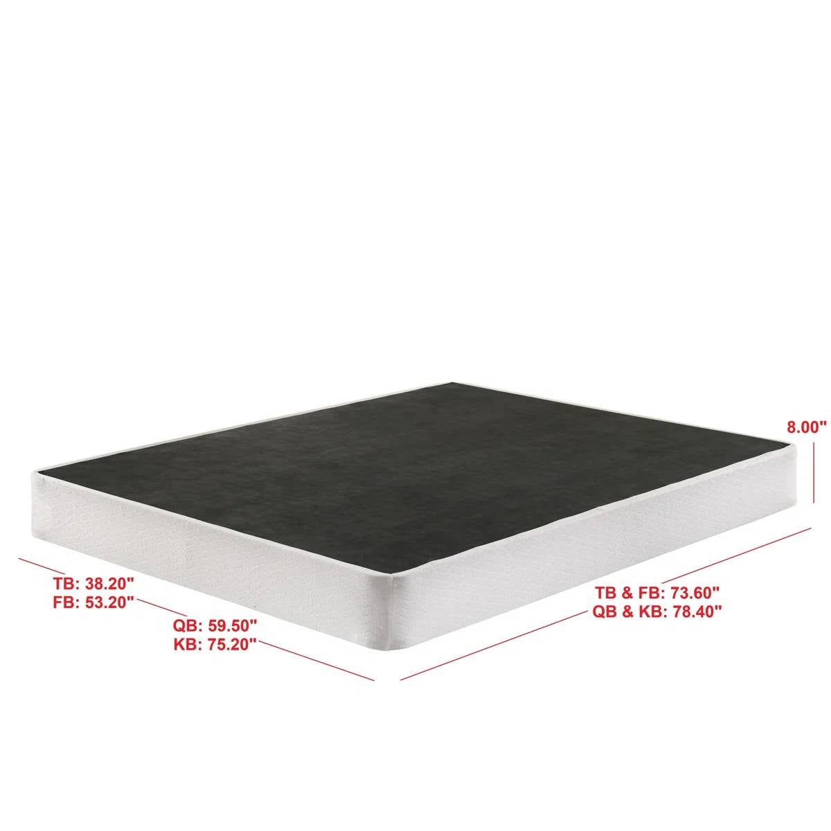 Twin size 8-inch Metal Frame Box-Spring Mattress Foundation with Cover-3