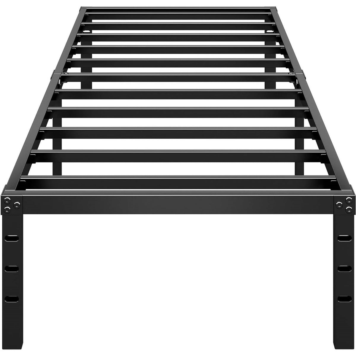 Twin 18-inch Heavy Duty Black Metal Platform Bed Frame-0