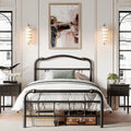Twin Size Industrial Vintage Heavy Duty Steel Slat Bed Frame-0