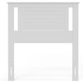 Twin Size Farmhouse Solid Wood Slatted Headboard in White Finish-0