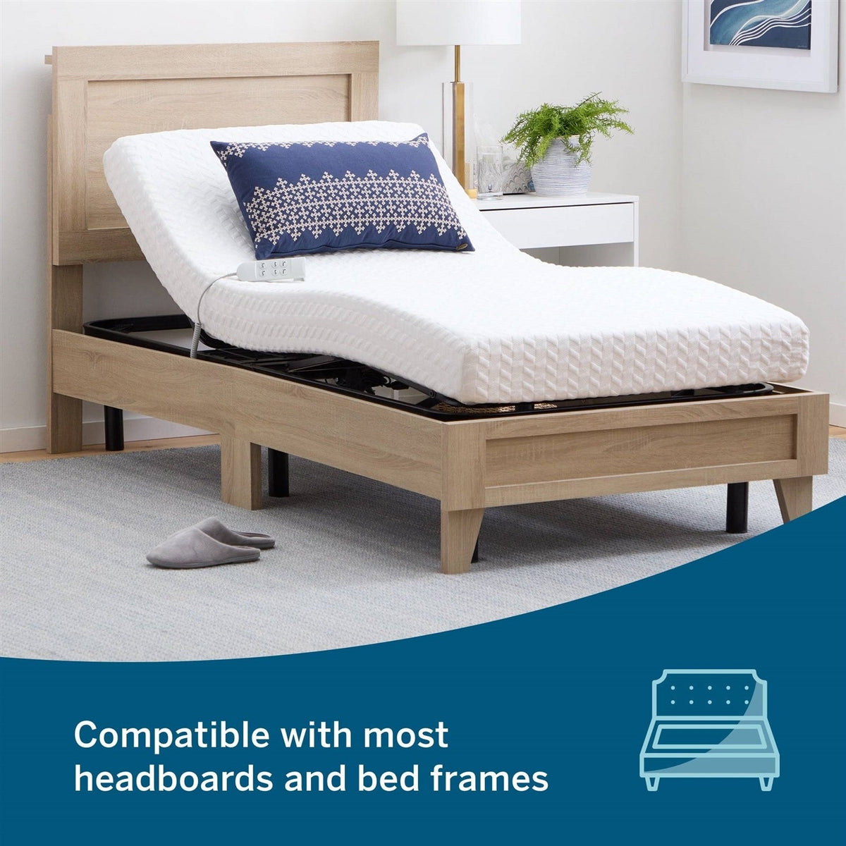 Twin XL Remote Remote Controlled Steel Adjustable Bed-4