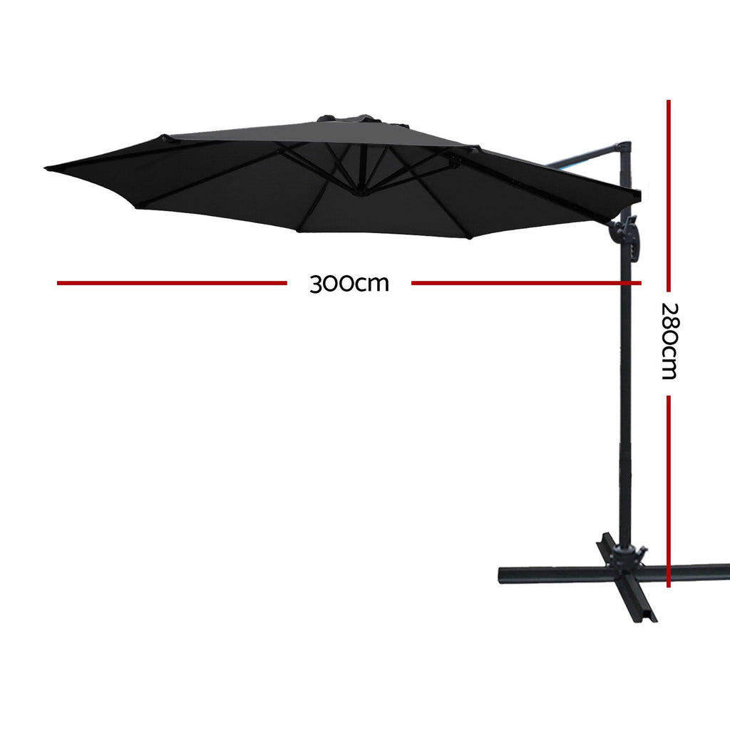 NNEDSZ Outdoor Umbrella - Black-1