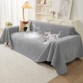 71" x 134" Couch Protector from Cat Claws, Waterproof Couch Cover Anti Slip,Couch Cover 3 Cushion Sofa Washable,Anti-Scratch Pet Sofa Cover Heavy Duty - Light Gray-0