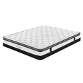 NNEDSZ  Euro Top Mattress Pocket Spring Medium Firm Hybrid Design Bed 30CM - King Single - White-0