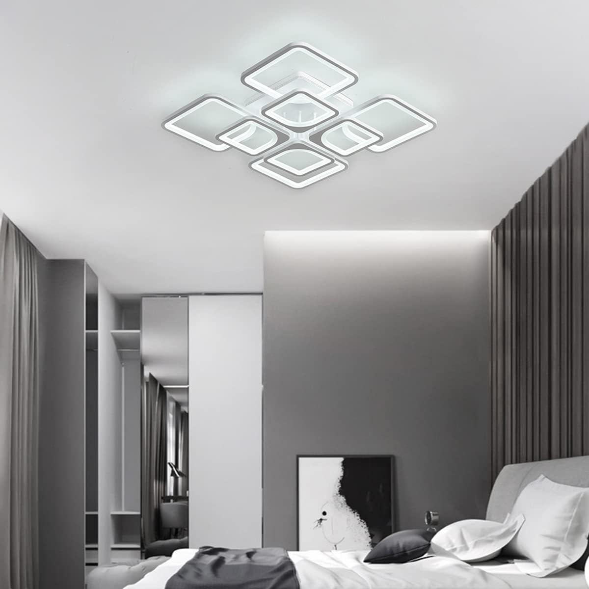 NNEDSZ Modern LED Ceiling Light Dimmable with Remote Control-1