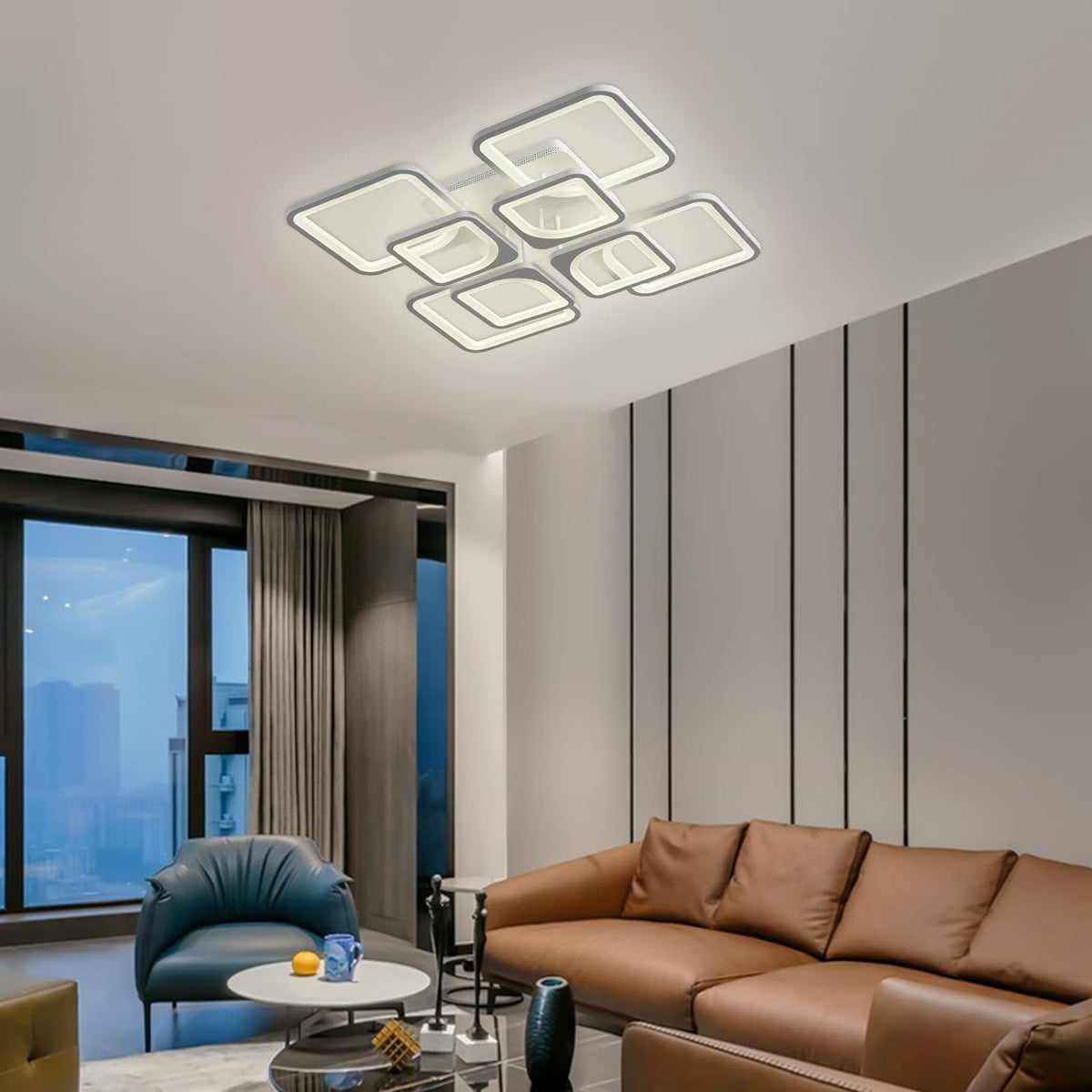 NNEDSZ Modern LED Ceiling Light Dimmable with Remote Control-2
