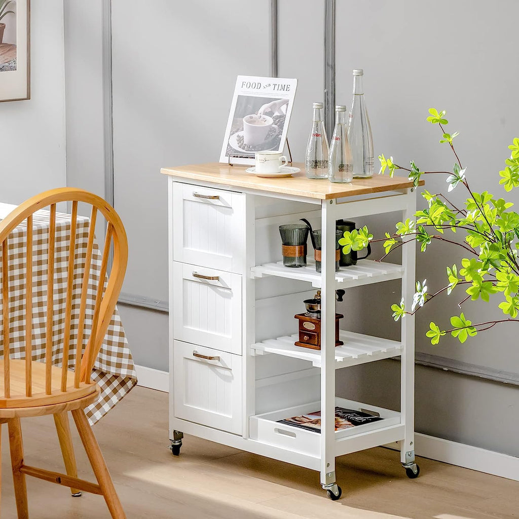 NNEDSZ Kitchen Island on Wheels with Storage-1