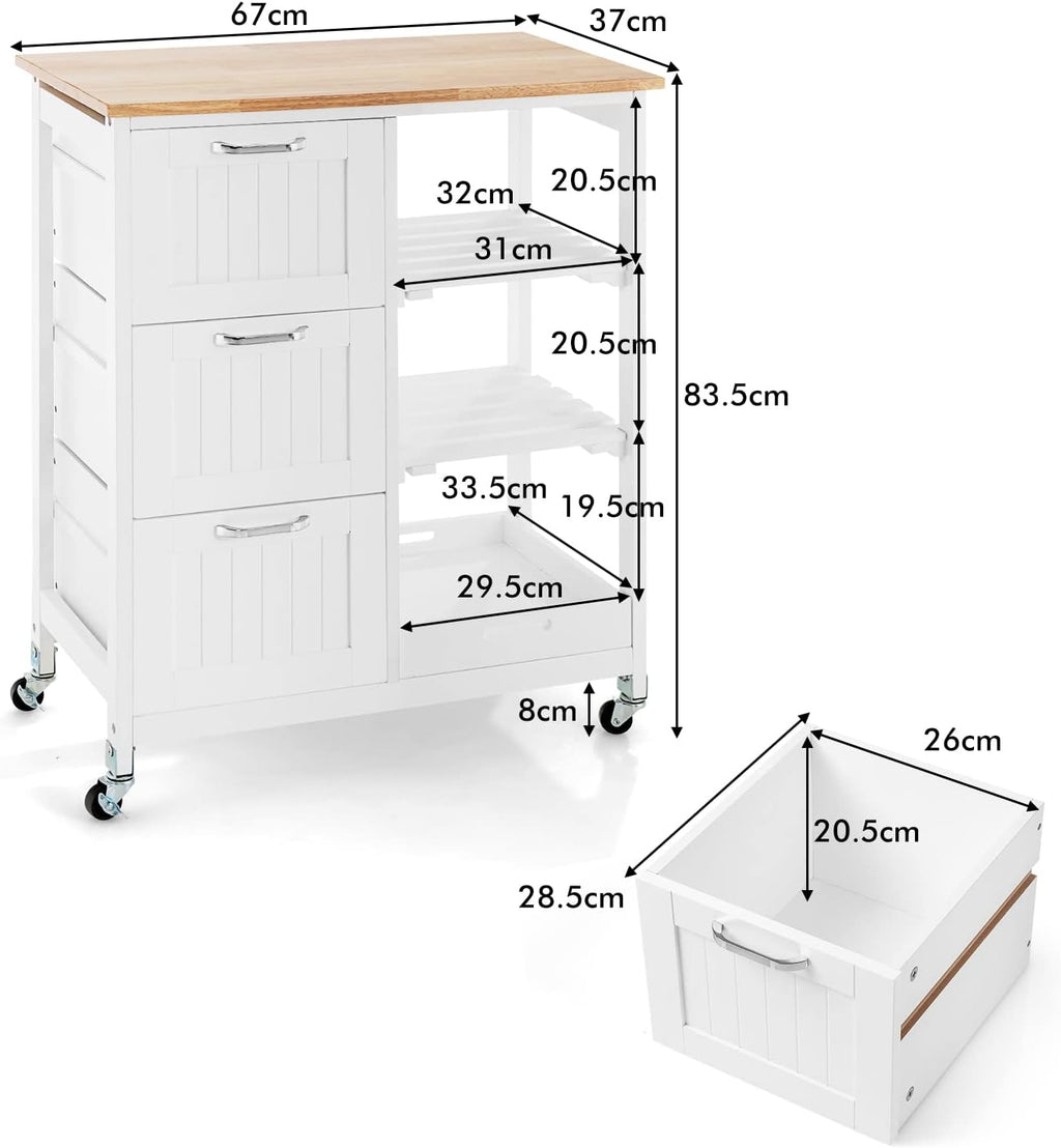 NNEDSZ Kitchen Island on Wheels with Storage-2