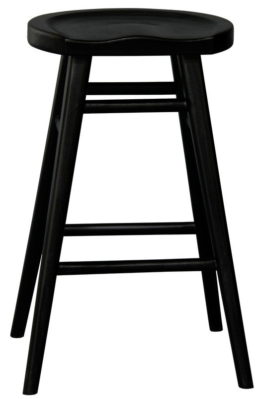 NNEDSZ Scandinavian Timber Kitchen Counter Stool (Black)-1