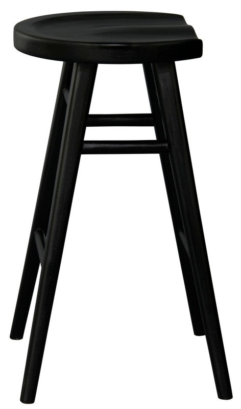 NNEDSZ Scandinavian Timber Kitchen Counter Stool (Black)-2