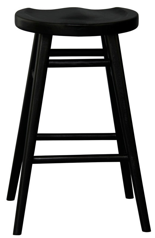 NNEDSZ Scandinavian Timber Kitchen Counter Stool (Black)-3