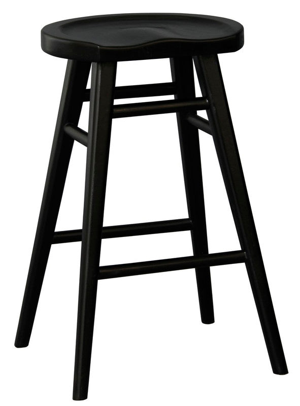 NNEDSZ Scandinavian Timber Kitchen Counter Stool (Black)-4
