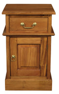 NNEDSZ 1 Solid Door 1 Drawer Bedside (Light Pecan)-0