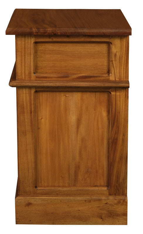 NNEDSZ 1 Solid Door 1 Drawer Bedside (Light Pecan)-2