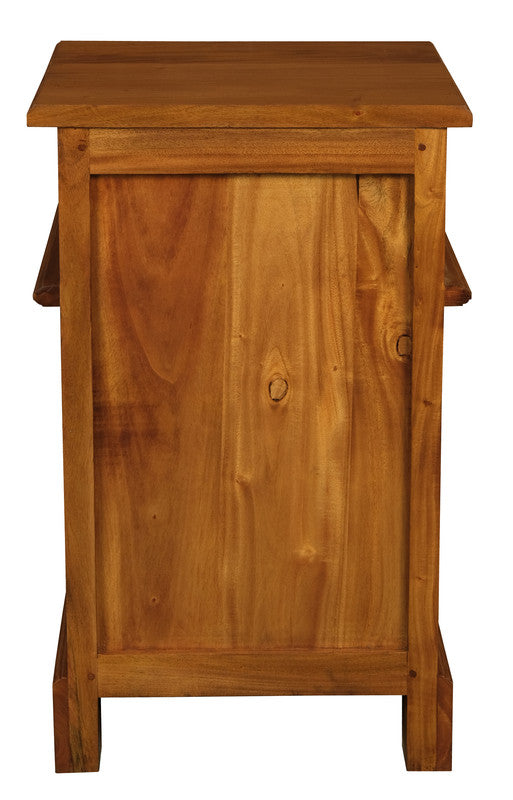 NNEDSZ 1 Solid Door 1 Drawer Bedside (Light Pecan)-3
