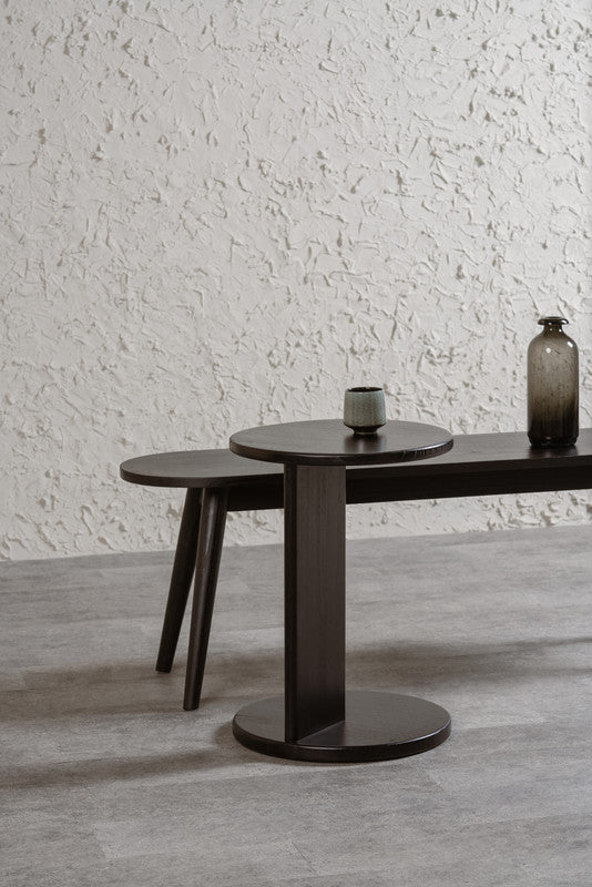 NNEDSZ Brentwood Round Solid Timber Lamp Table (Black)-0