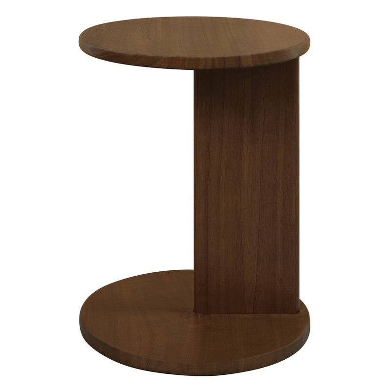NNEDSZ Brentwood Round Solid Timber Lamp Table (Walnut)-1