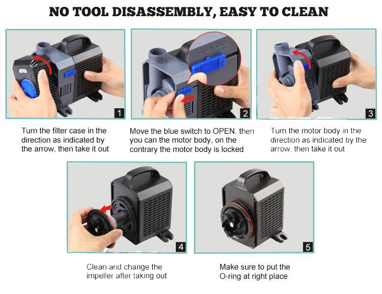 NNEDSZ 140W 16000L/H Submersible Aquarium Fountain Pond Marine Water Pump Fish Tank NEW-3