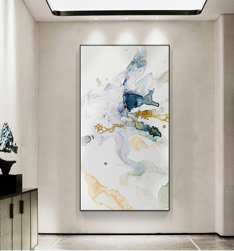 NNEDSZ Wall Art 40cmx80cm Abstract Watercolour Style Black Frame Canvas-2